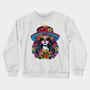 La Catrina with flowers Crewneck Sweatshirt